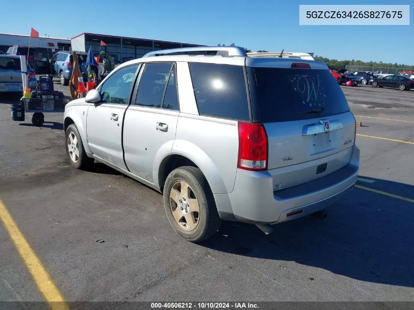 2006 Saturn Vue V6 VIN: 5GZCZ63426S827675 Lot: 40506212