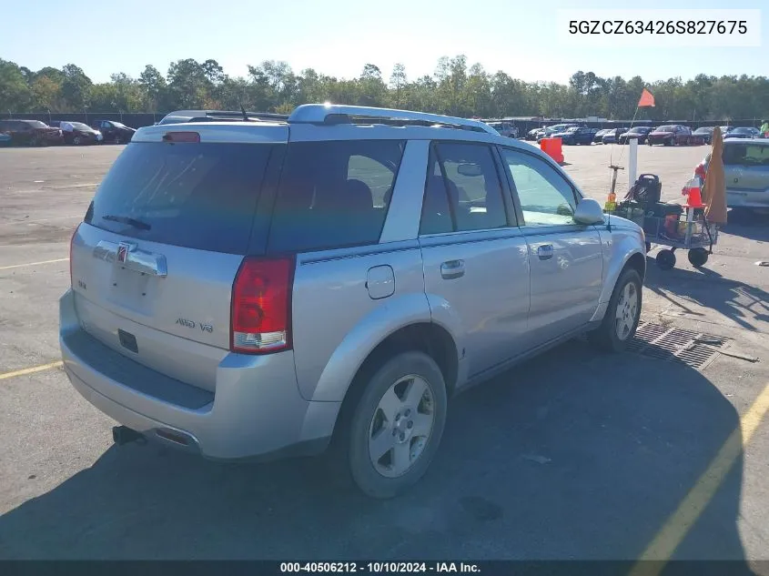 2006 Saturn Vue V6 VIN: 5GZCZ63426S827675 Lot: 40506212