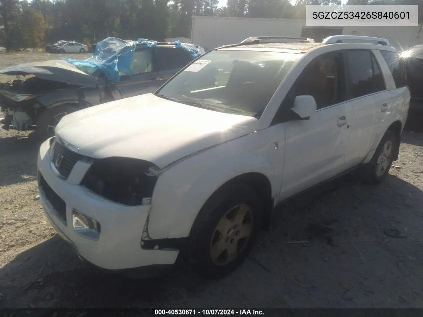 2006 Saturn Vue VIN: 5GZCZ53426S840601 Lot: 40530871