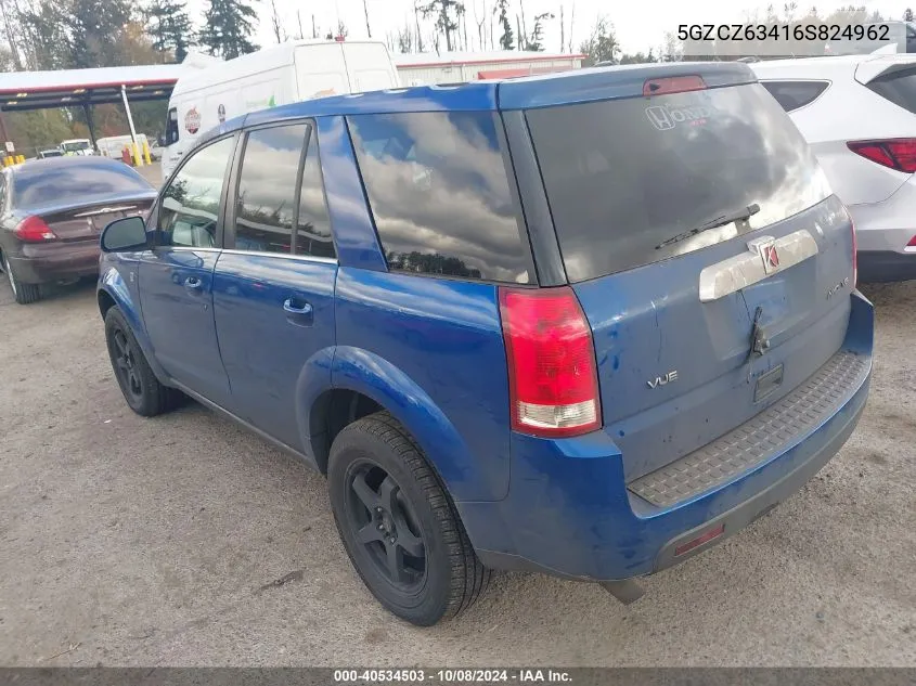 2006 Saturn Vue V6 VIN: 5GZCZ63416S824962 Lot: 40534503