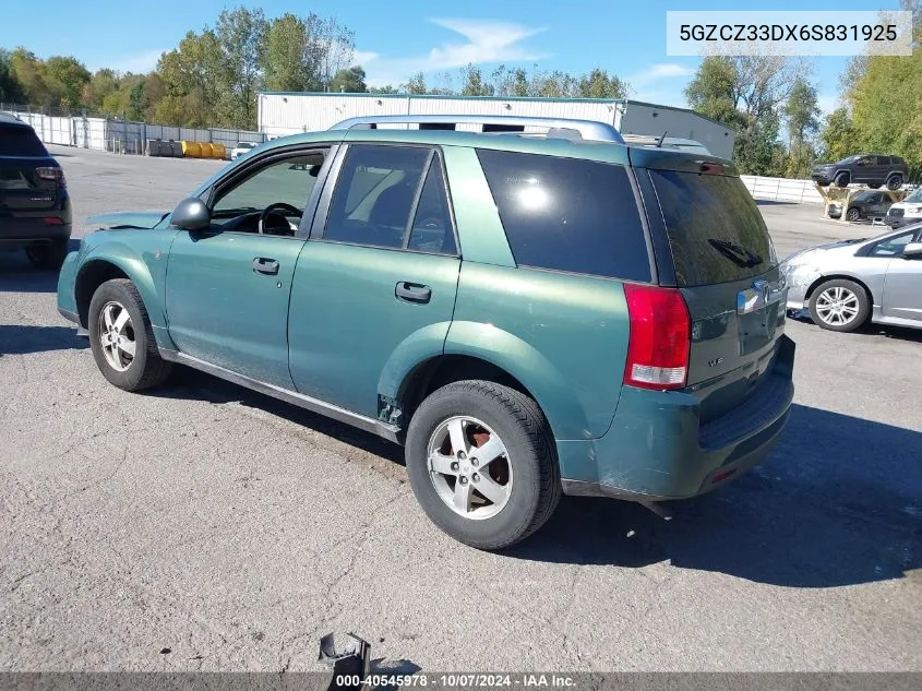 2006 Saturn Vue 4 Cyl VIN: 5GZCZ33DX6S831925 Lot: 40545978