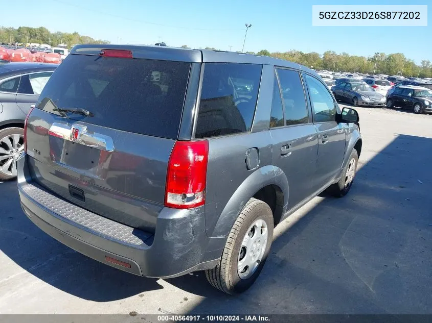 2006 Saturn Vue 4 Cyl VIN: 5GZCZ33D26S877202 Lot: 40564917