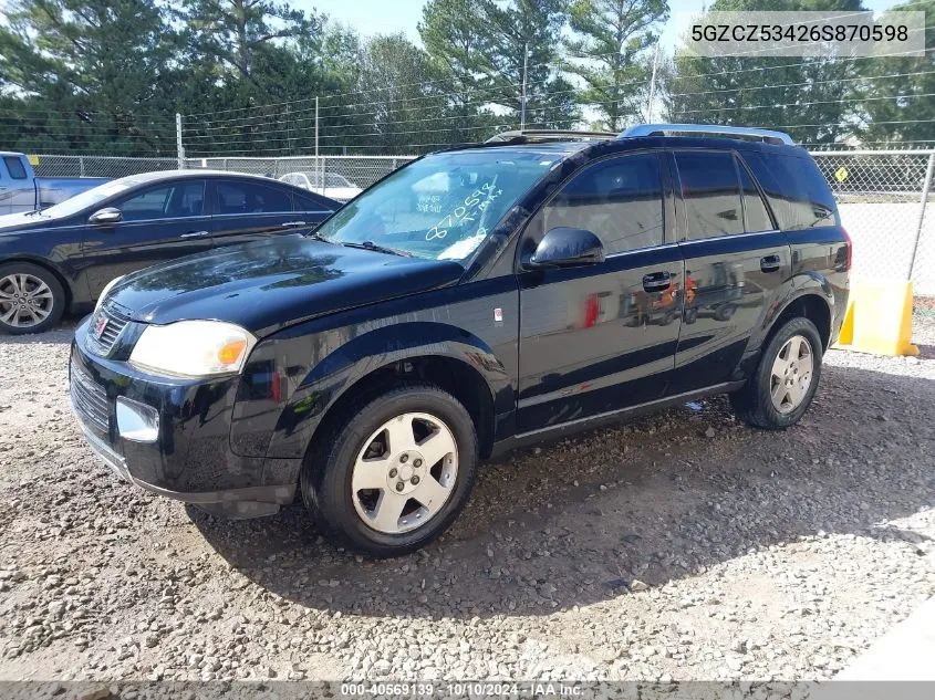 2006 Saturn Vue V6 VIN: 5GZCZ53426S870598 Lot: 40569139