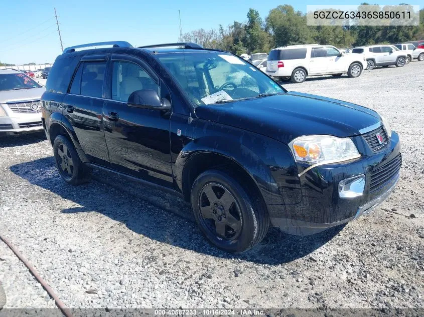 2006 Saturn Vue V6 VIN: 5GZCZ63436S850611 Lot: 40587233