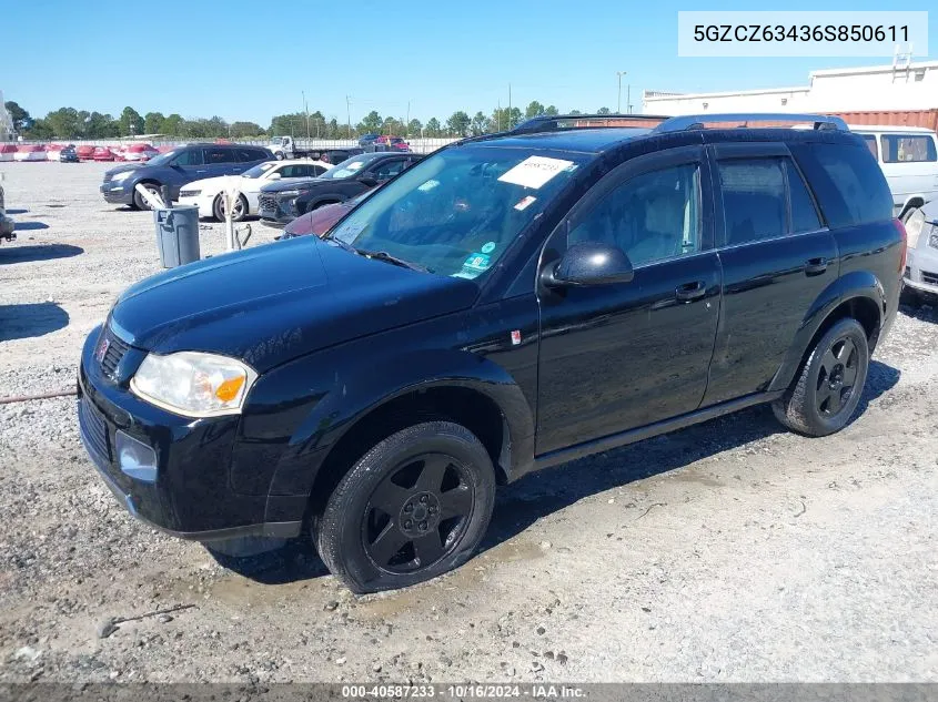 2006 Saturn Vue V6 VIN: 5GZCZ63436S850611 Lot: 40587233