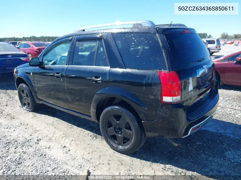 2006 Saturn Vue V6 VIN: 5GZCZ63436S850611 Lot: 40587233