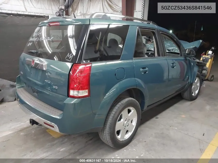 2006 Saturn Vue V6 VIN: 5GZCZ53436S841546 Lot: 40631167