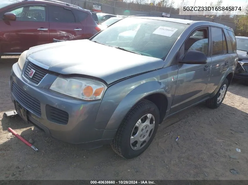 2006 Saturn Vue VIN: 5GZCZ33D16S845874 Lot: 40638660