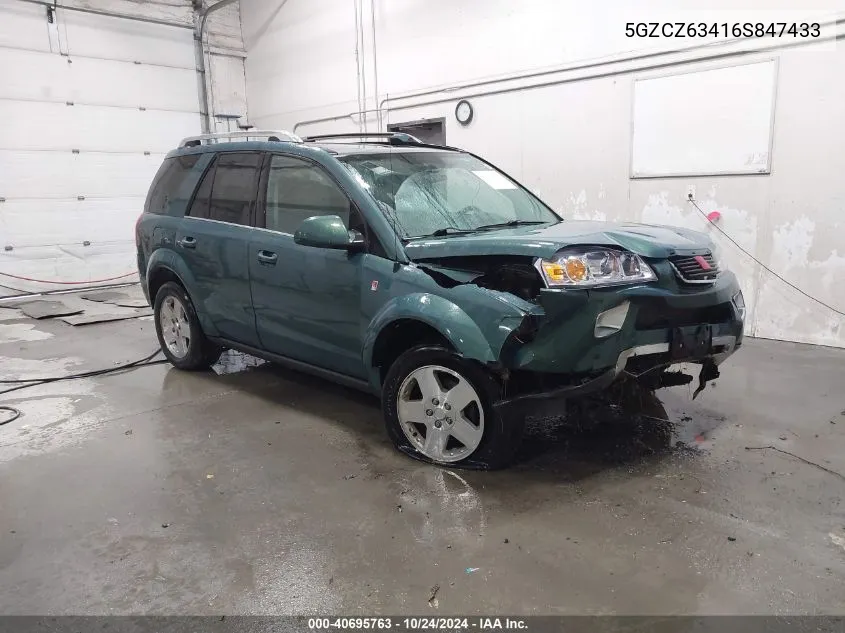 2006 Saturn Vue V6 VIN: 5GZCZ63416S847433 Lot: 40695763