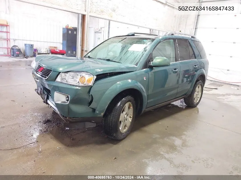 2006 Saturn Vue V6 VIN: 5GZCZ63416S847433 Lot: 40695763