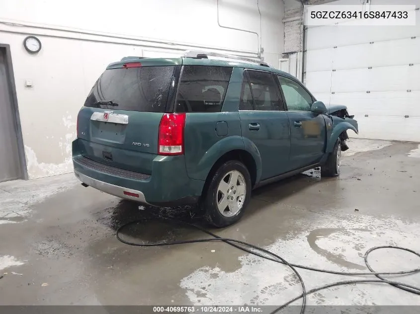 2006 Saturn Vue V6 VIN: 5GZCZ63416S847433 Lot: 40695763