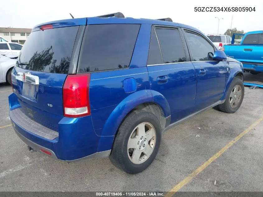 2006 Saturn Vue V6 VIN: 5GZCZ534X6S805904 Lot: 40719405