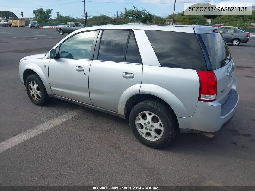 2006 Saturn Vue V6 VIN: 5GZCZ53496S821138 Lot: 40753081