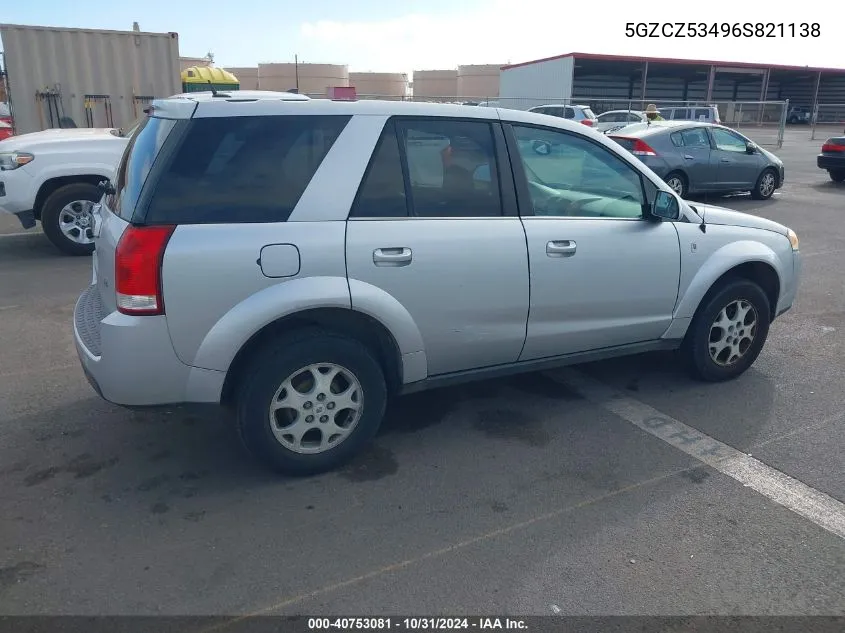 2006 Saturn Vue V6 VIN: 5GZCZ53496S821138 Lot: 40753081