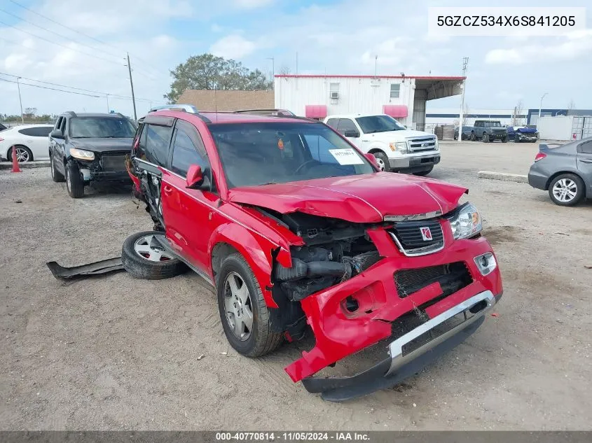 2006 Saturn Vue V6 VIN: 5GZCZ534X6S841205 Lot: 40770814