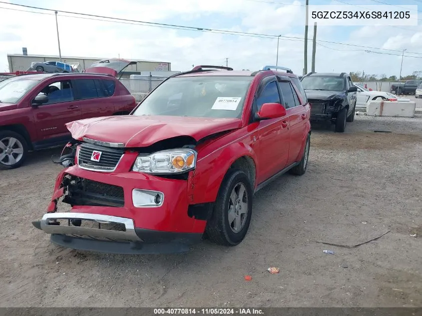 2006 Saturn Vue V6 VIN: 5GZCZ534X6S841205 Lot: 40770814