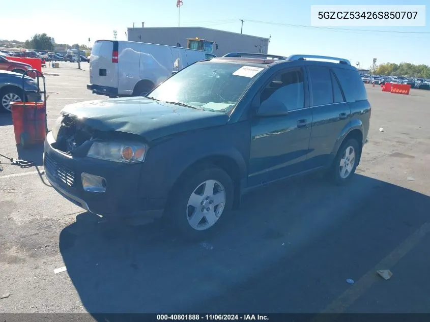 2006 Saturn Vue V6 VIN: 5GZCZ53426S850707 Lot: 40801888