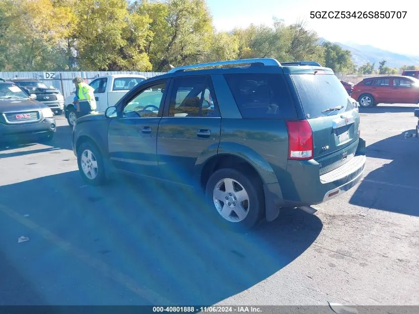 2006 Saturn Vue V6 VIN: 5GZCZ53426S850707 Lot: 40801888