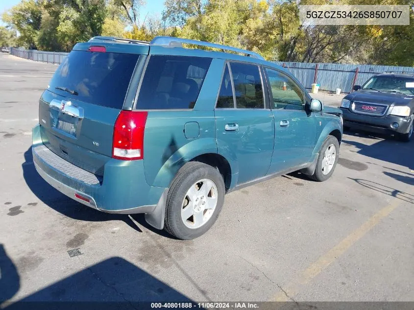 2006 Saturn Vue V6 VIN: 5GZCZ53426S850707 Lot: 40801888