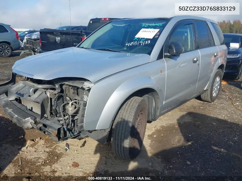 2006 Saturn Vue VIN: 5GZCZ33D76S833129 Lot: 40819133