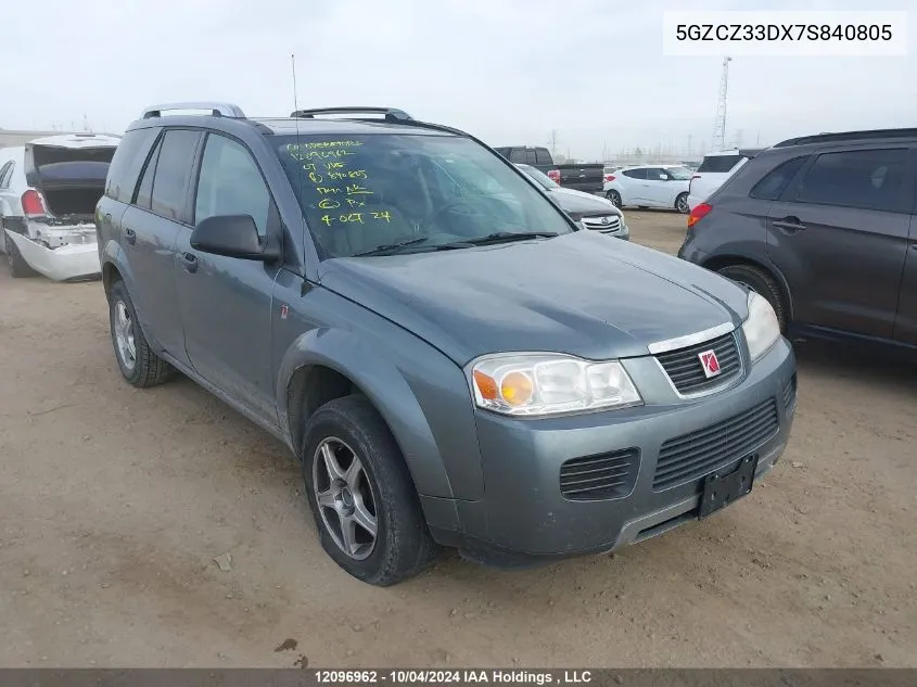 2007 Saturn Vue VIN: 5GZCZ33DX7S840805 Lot: 12096962