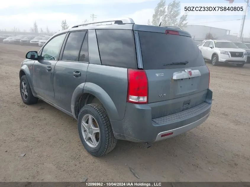 2007 Saturn Vue VIN: 5GZCZ33DX7S840805 Lot: 12096962