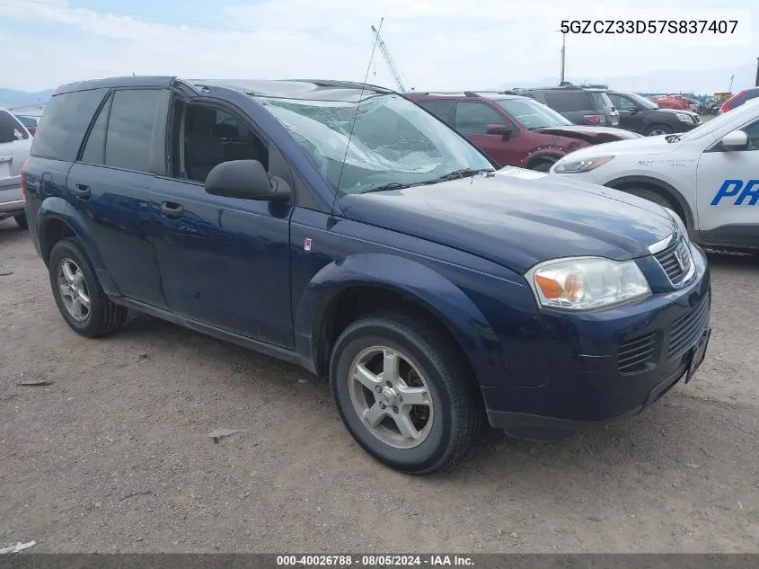 2007 Saturn Vue 4 Cyl VIN: 5GZCZ33D57S837407 Lot: 40026788