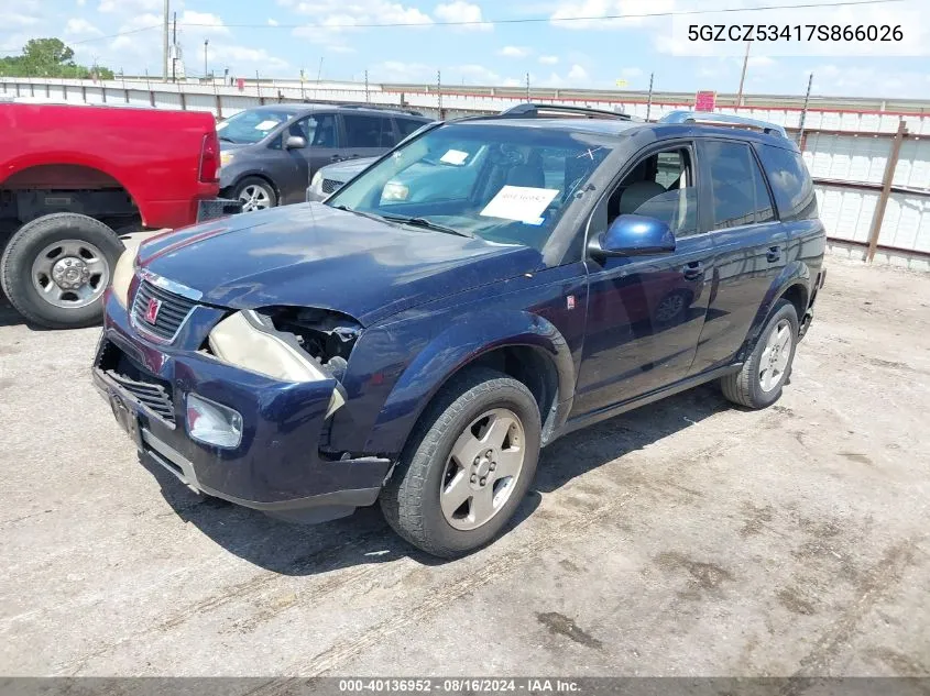 2007 Saturn Vue V6 VIN: 5GZCZ53417S866026 Lot: 40136952