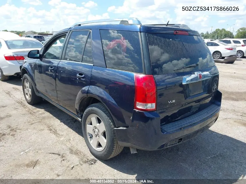 2007 Saturn Vue V6 VIN: 5GZCZ53417S866026 Lot: 40136952