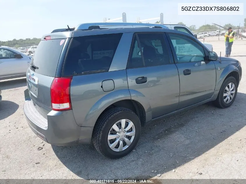 2007 Saturn Vue 4 Cyl VIN: 5GZCZ33DX7S806802 Lot: 40171815