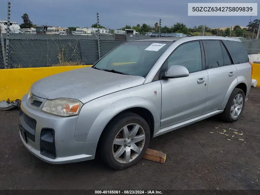 2007 Saturn Vue V6 VIN: 5GZCZ63427S809839 Lot: 40185061