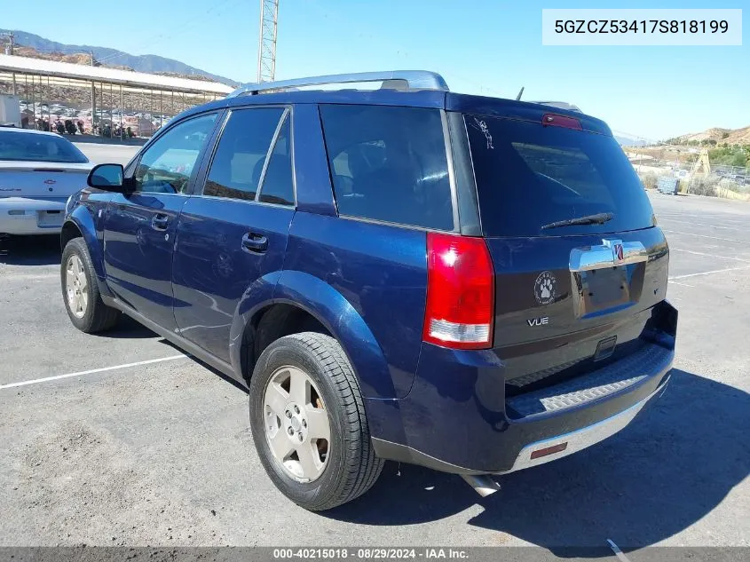 2007 Saturn Vue V6 VIN: 5GZCZ53417S818199 Lot: 40215018