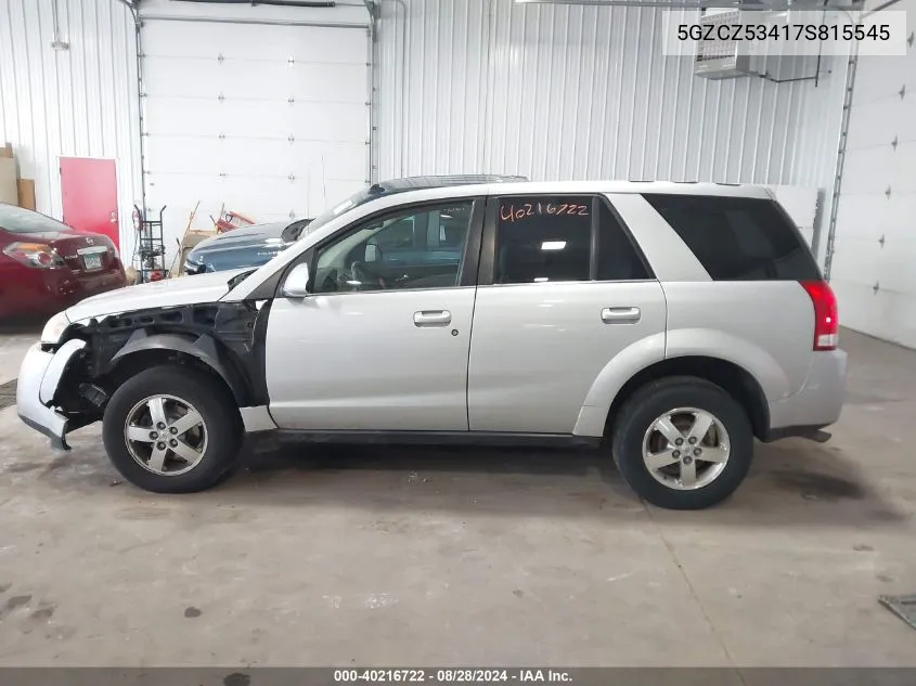 2007 Saturn Vue V6 VIN: 5GZCZ53417S815545 Lot: 40216722