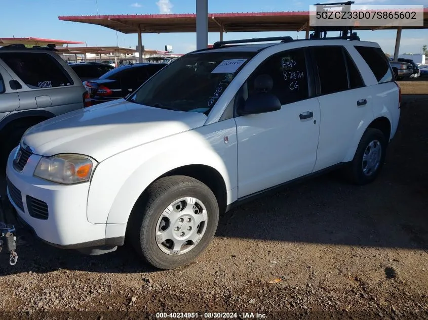 2007 Saturn Vue 4 Cyl VIN: 5GZCZ33D07S865602 Lot: 40234951