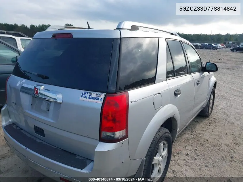 2007 Saturn Vue 4 Cyl VIN: 5GZCZ33D77S814842 Lot: 40340874