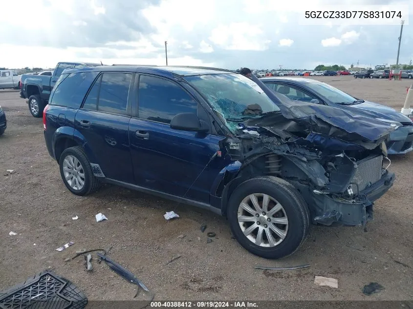 2007 Saturn Vue 4 Cyl VIN: 5GZCZ33D77S831074 Lot: 40388412