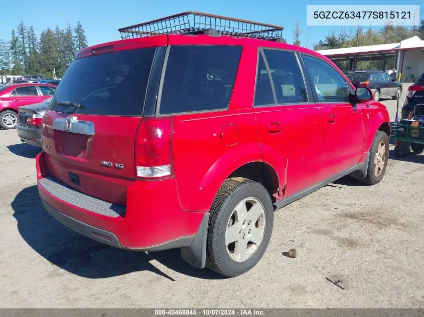 2007 Saturn Vue VIN: 5GZCZ63477S815121 Lot: 40468845