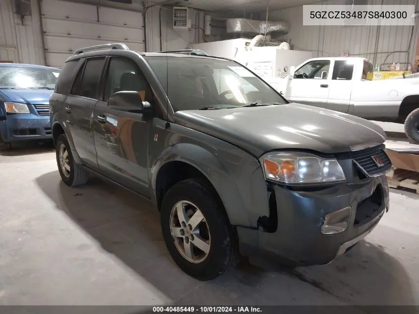 2007 Saturn Vue VIN: 5GZCZ53487S840300 Lot: 40485449