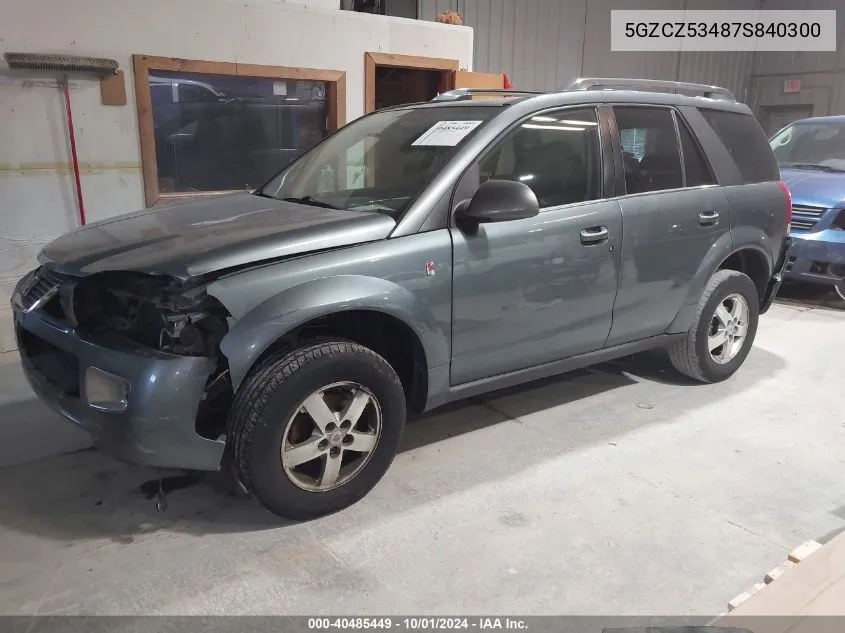 2007 Saturn Vue VIN: 5GZCZ53487S840300 Lot: 40485449