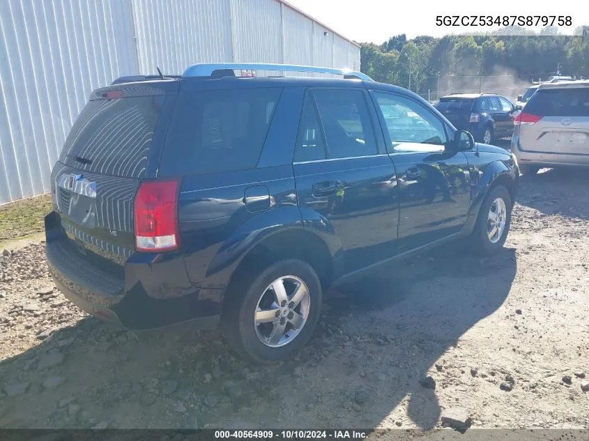 2007 Saturn Vue V6 VIN: 5GZCZ53487S879758 Lot: 40564909