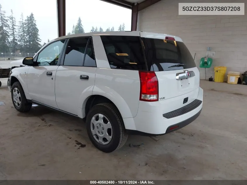 2007 Saturn Vue 4 Cyl VIN: 5GZCZ33D37S807208 Lot: 40582480