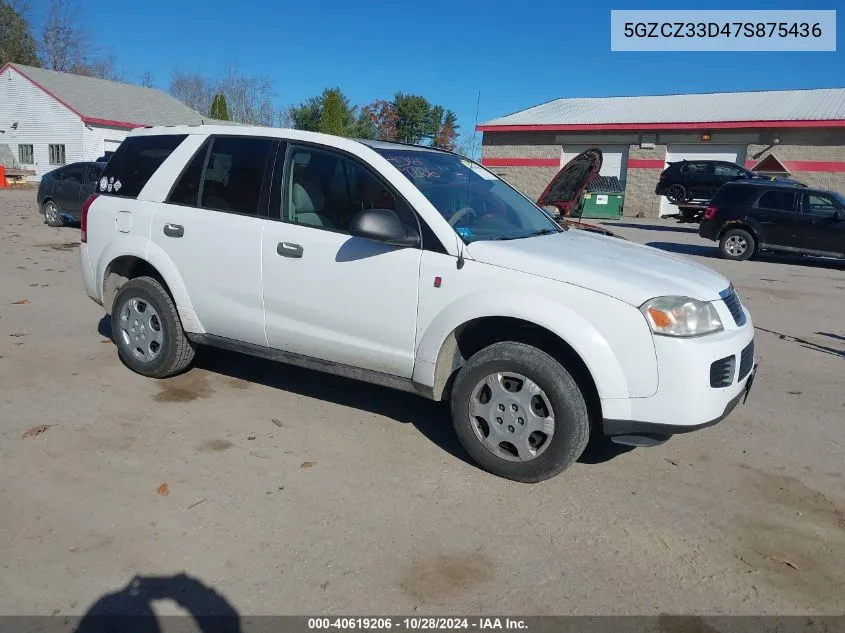 2007 Saturn Vue 4 Cyl VIN: 5GZCZ33D47S875436 Lot: 40619206