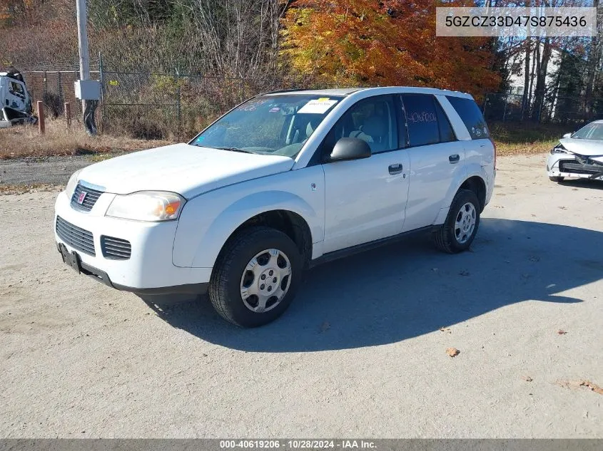 2007 Saturn Vue 4 Cyl VIN: 5GZCZ33D47S875436 Lot: 40619206