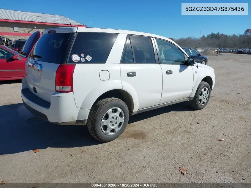 2007 Saturn Vue 4 Cyl VIN: 5GZCZ33D47S875436 Lot: 40619206