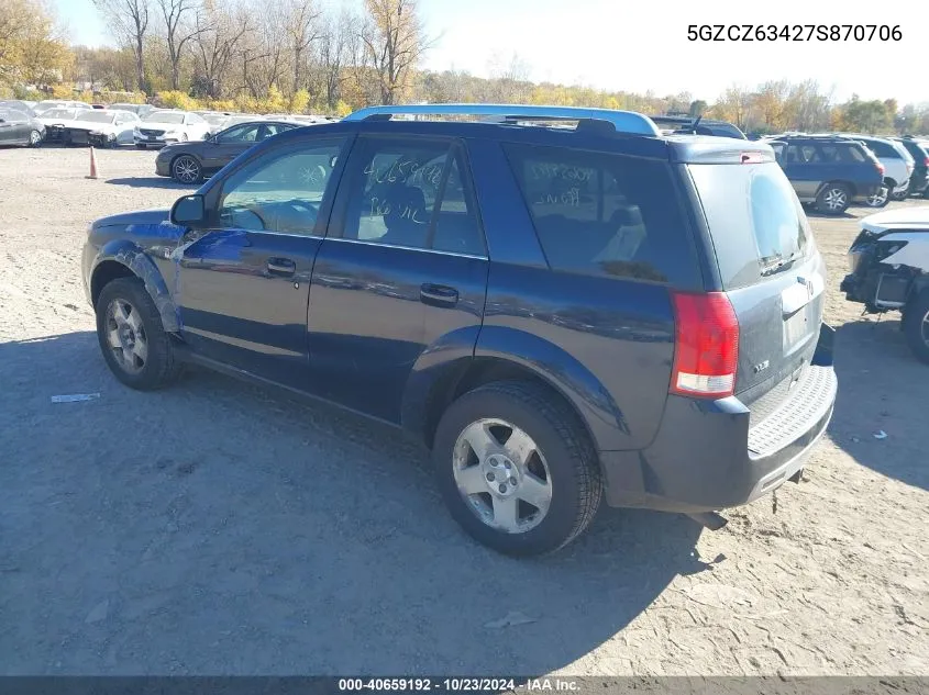 2007 Saturn Vue V6 VIN: 5GZCZ63427S870706 Lot: 40659192