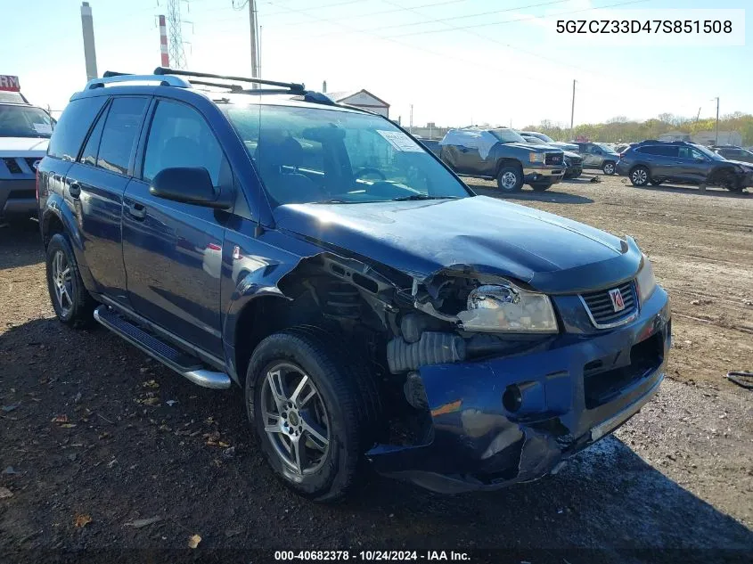 2007 Saturn Vue 4 Cyl VIN: 5GZCZ33D47S851508 Lot: 40682378