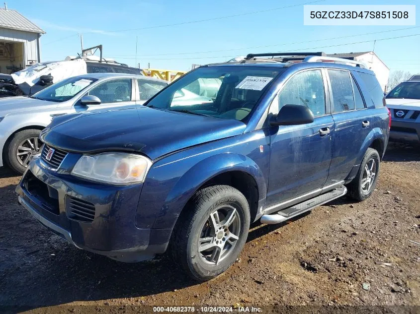 2007 Saturn Vue 4 Cyl VIN: 5GZCZ33D47S851508 Lot: 40682378