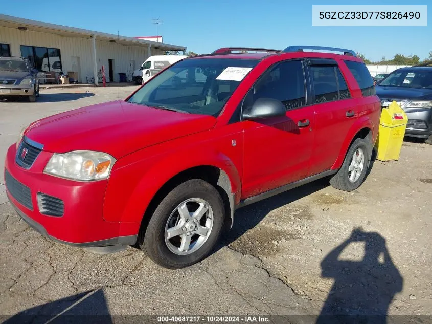 2007 Saturn Vue 4 Cyl VIN: 5GZCZ33D77S826490 Lot: 40687217