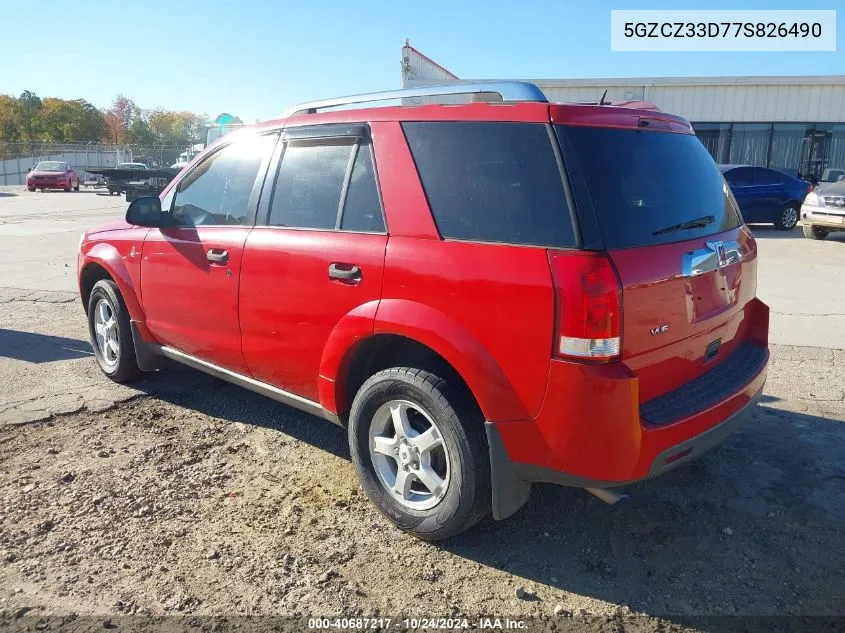 2007 Saturn Vue 4 Cyl VIN: 5GZCZ33D77S826490 Lot: 40687217