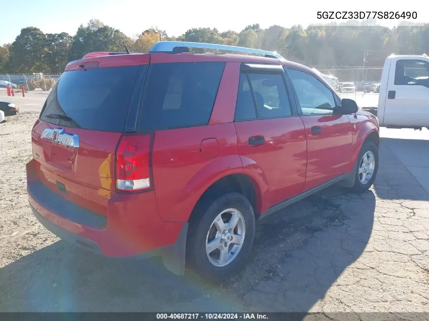 2007 Saturn Vue 4 Cyl VIN: 5GZCZ33D77S826490 Lot: 40687217